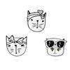 2-4pcs Creative Brooch Sets Punk Skeleton Animal Ghost Enamel Pins Cartoon Cats Earth Medical Money Badge Jewelry Gifts for Kids