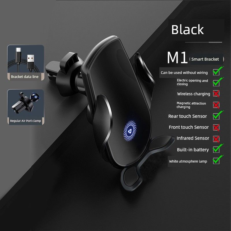 

Magic Clip M123 Car Wireless Charger Mobile Phone Holder Automatic Sensor Electric Clamping Navigation Holder Automotive Device Mount M1 Electric Version [Black]