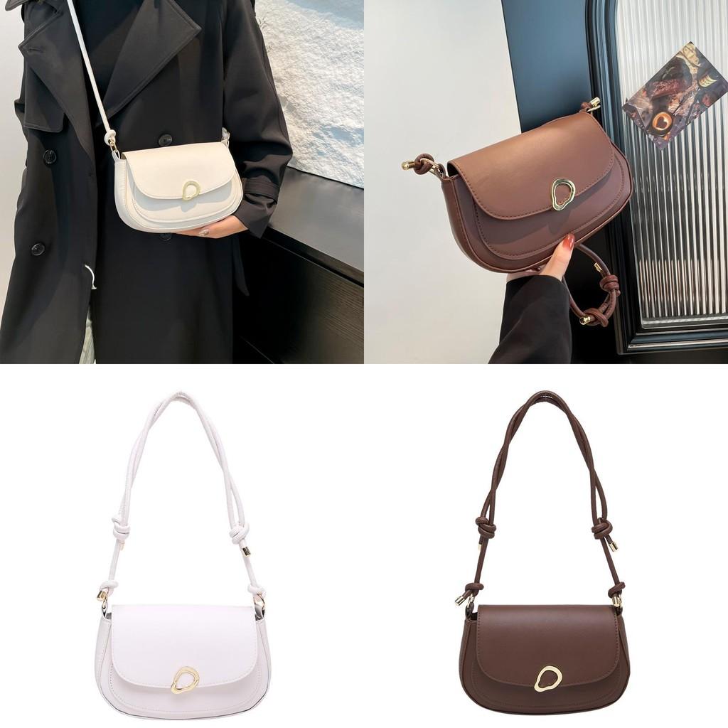 Trendy Urban Minimalist Lock Closure Shoulder Bag For Women Versatile Small Square Style