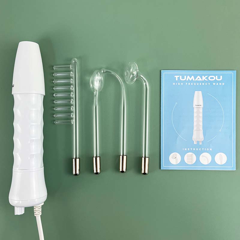 4 In 1 Handheld Electric For Face Skin Beauty Tools Portable High Frequency Facial Therapy Wand Acne Treatment Machine Neon Wand