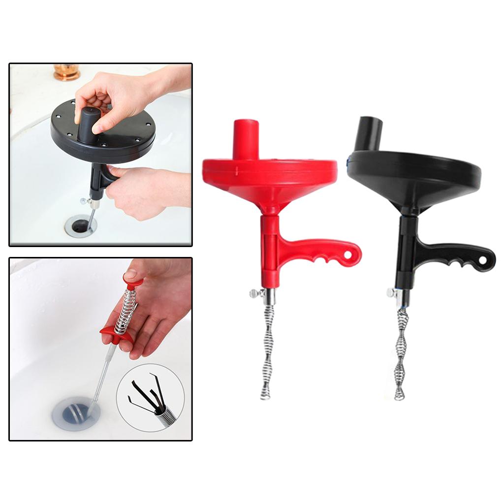 Plumbing Clog Remover Dredger Drain Augers Hook Steel Dredging Sink Cable Kitchen Sewers , Black 5M