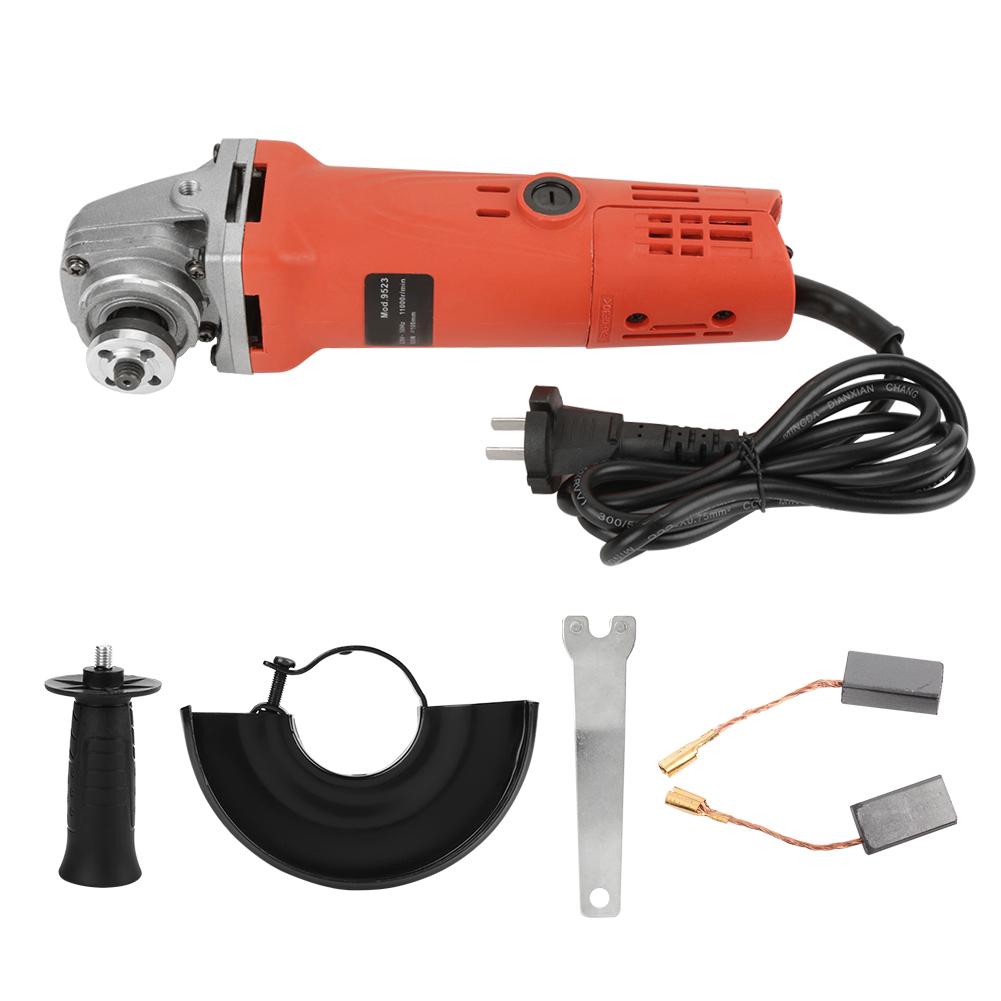 Handheld Electric Angle Grinder 860W Grinding Machine for Metal Wood (Red)