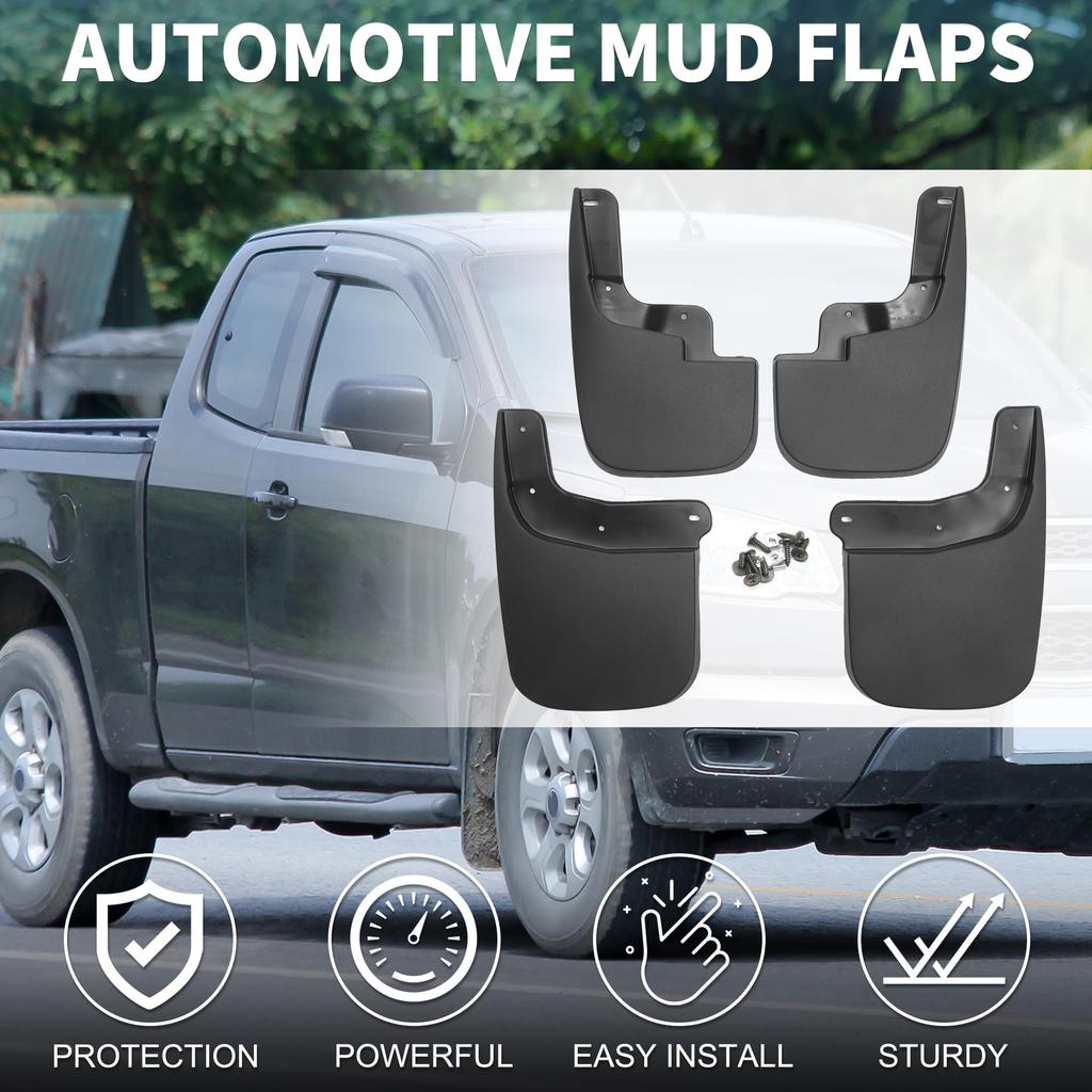 TUCKBOLD Mud Flap Splash Guards Durable for GMC Canyon Front Rear Side Mud Flap Mount Accessories 1 Set 2015-2019 &