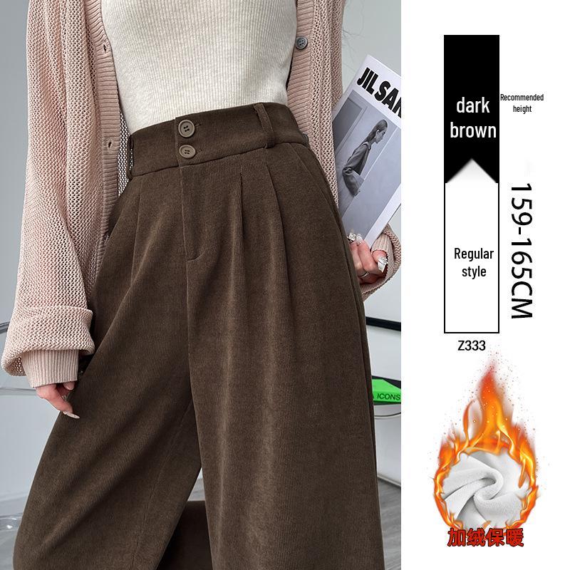 Women's High Waist Black Suit Pants - 2025 Summer Collection, Petite Wide Leg, Draped Straight Trousers