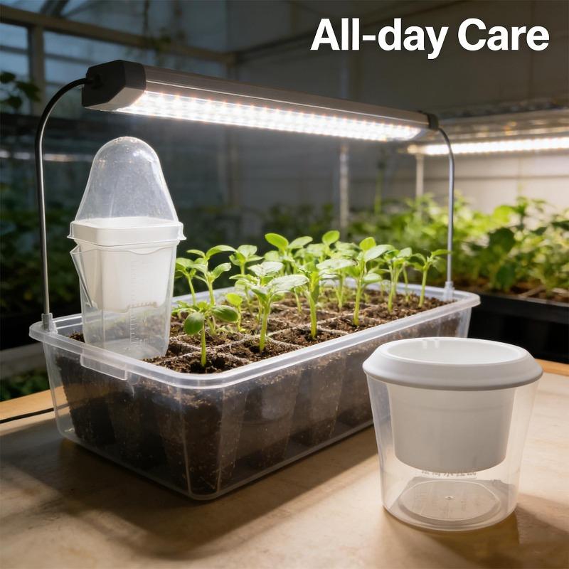 Lazyman Automatic Watering Clear Seedling Growing Box Flower Pot Observe Root Growth Easy Fill Home Office Decor Plant Container