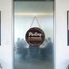 Pine Wood Double-Sided Reversible Hanging Sign, Business Open Closed Sign, Holiday Decor with Rope Hanging No Drill for Office Home Use