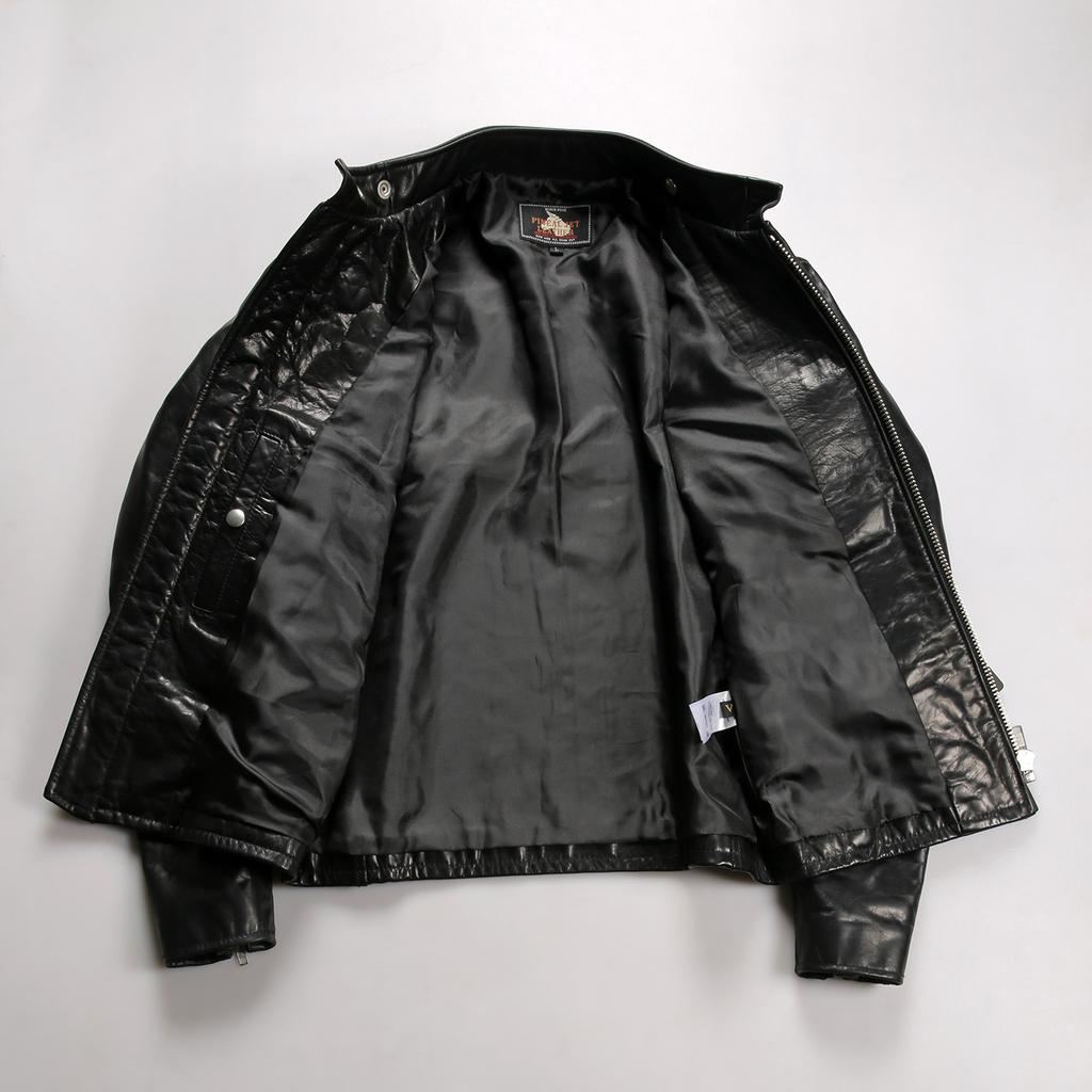 Coffee Knight Short Cowhide Leather Jacket Men's Stand-Up Collar Retro Locomotive Ami Kaji Leather Jacket