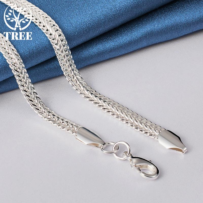 Lanț de oase de șarpe AliZero din argint 925, colier de 20 inci, bijuterii de modă pentru nuntă