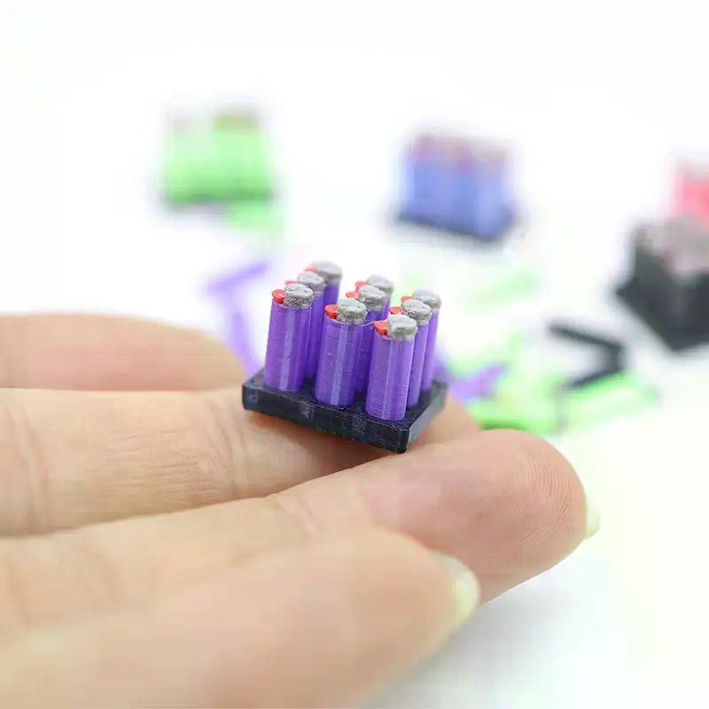 1 Set 1/12 Dollhouse Mini With Base Model Toys Cigar Cigarette Ornament Doll House Decoration Accessories