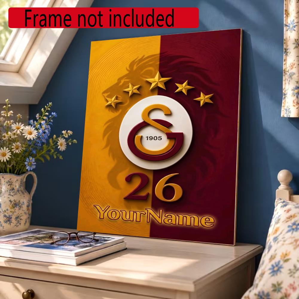 Galatasaray Customize Your Name Diamond Painting Round Diamond Diy Frameless Holiday Artwork Suitable For Home Office Wall Decoration