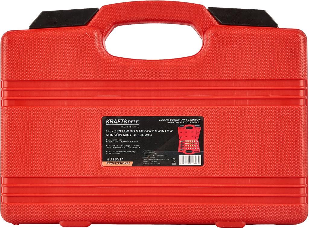 Oil plug thread repair kit, 64 pieces, KD10511