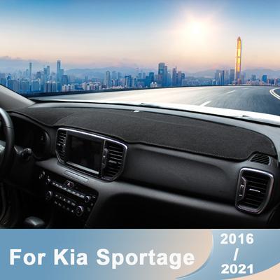 For KIA Sportage 4 2016- Car Dashboard Cover Mats Avoid Light Pad Instrument Platform Desk Carpets Accessories