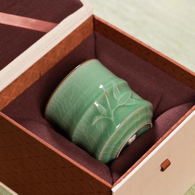 Longquan Celadon Tea Cup Set Chinese Ceramic Cups for Home Guest Personal Use with Logo Wholesale