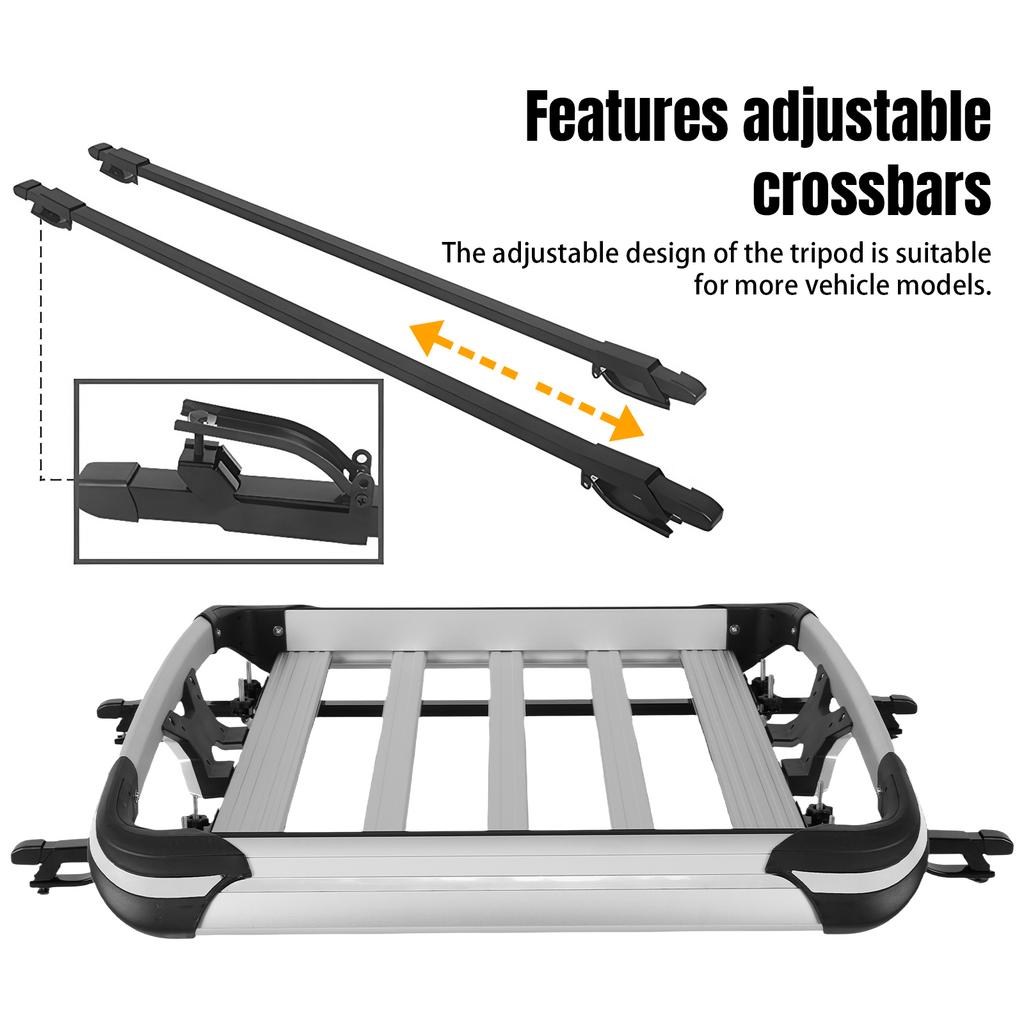 Auto Aluminum Luggage Car Roof Racks with Cross Bars Universal Roof Rack for 4 X 4/SUV/Pickup Truck Other Auto Carscustomes