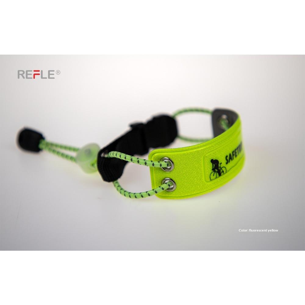 Reflective Arm Strap Elastic Adjustable Size Color Reflective Cycling Tie Pants Strap KEEP SMILE