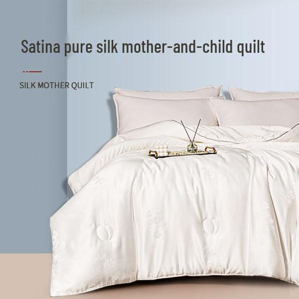 

Одеяло из чистого шелка Duo Xi Ai: Зимнее тепло и весенний комфорт, двойной размер S: 152x218 cm