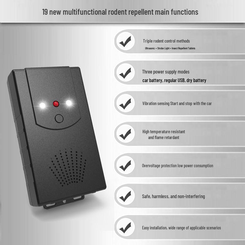 Ultrasonic Mouse Repeller for Cars & Warehouses