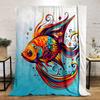 Vibrant Colorful Artistic Fish Design Patterned Flannel Blanket Perfect for the Bedroom Living Room, Sofa, or a Little Nap