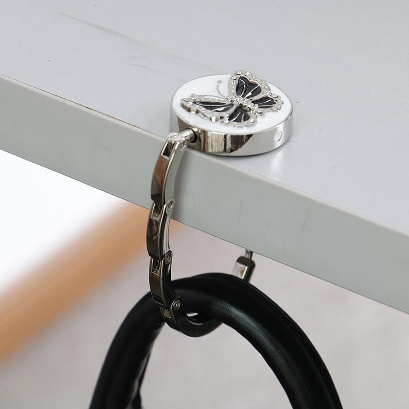 Butterfly Folding Bag Handbag Tote Table Hanger Hook Holder Purse Hanger Holder