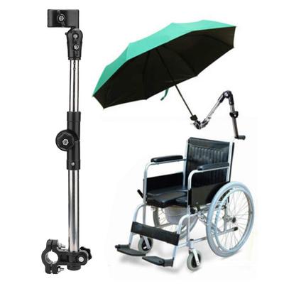 Adjustable Stainless Steel Umbrella Bracket, Waterproof Multi-Purpose Umbrella Holder for Bicycle Wheelchair