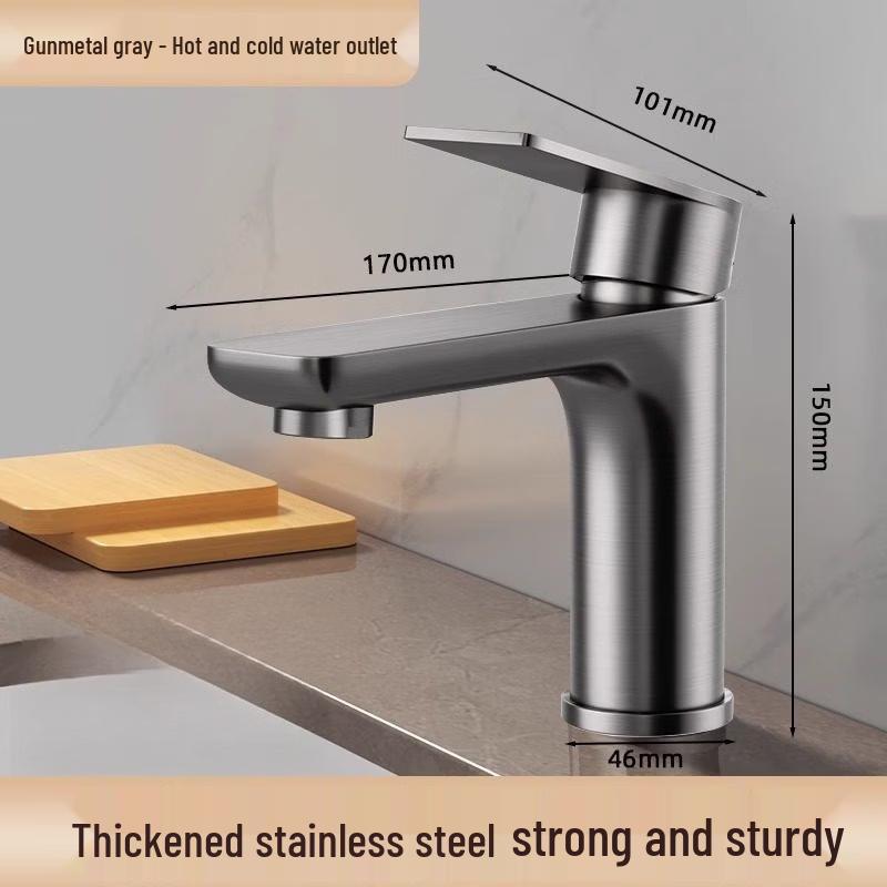 Yuzhu Xun HC Stainless Steel Hot Cold Basin Faucet