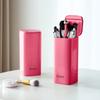 Makeup Brush Holder Organizer, One Touch For Open, Dustproof Make Up Organizer With Lid For Vanity Bathroom Countertop