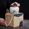 Fabric Tea Can Gift Box, Vintage-Style Fabric Tea Packaging Box, Empty Gift Box