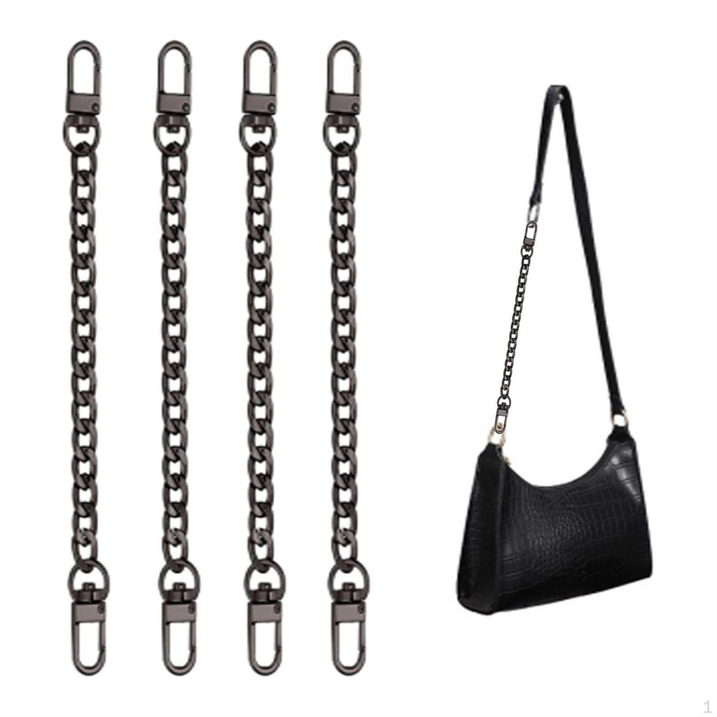 7.9" Long DIY Iron Flat Chain Strap Handbag Chains Accessories Purse Clutches Handles, Wrist Straps