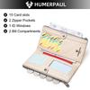 Humerpaul Women Leather Wallet Hand-held Wallet Large-capacity Multi-function First-layer Cowhide Wallet Folding Coin Purse