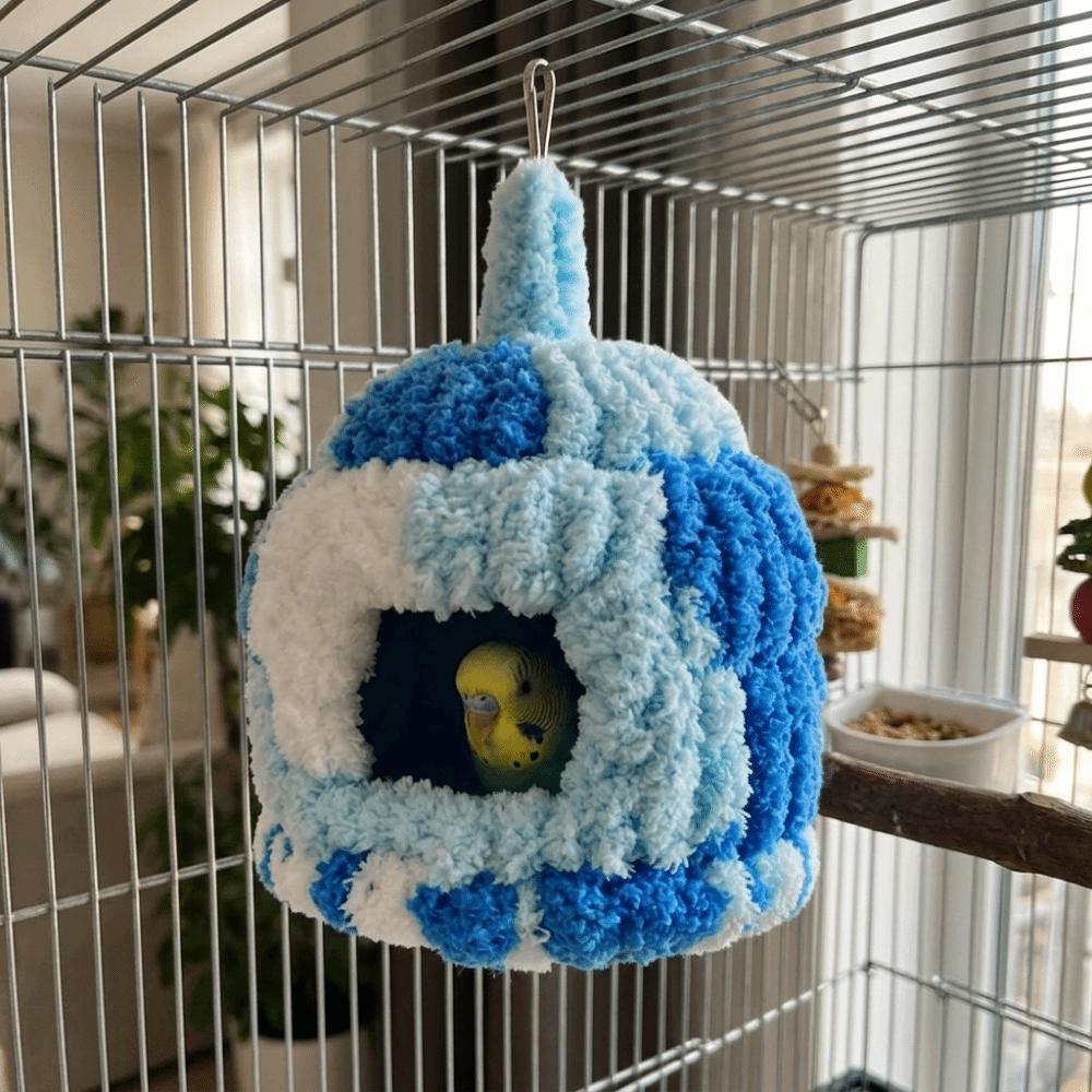 Plush Parrot Warm Nest Warm Bird Hanging Hammock Hanging Parrot House  Cage Accessories