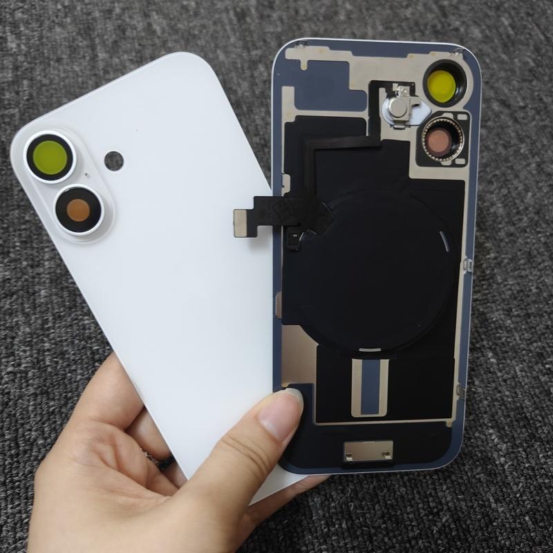 For iPhone 16 / 16 Plus Back Glass Replacement with Wireless Charging Coil & MagSafe Ring, Waterproof Adhesive