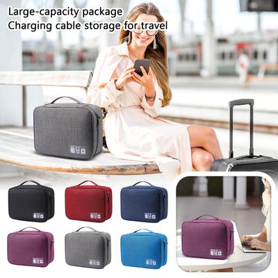 Large,Capacity Multi,compartment Organizer Bag For Cables, Travel Use