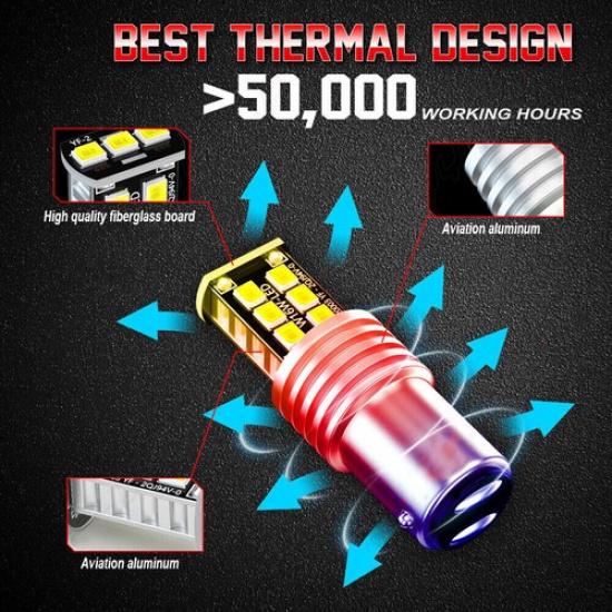 2x 15-SMD white LED Front Turn Signal Light DRL Bulbs For Chevy C1500/K1500