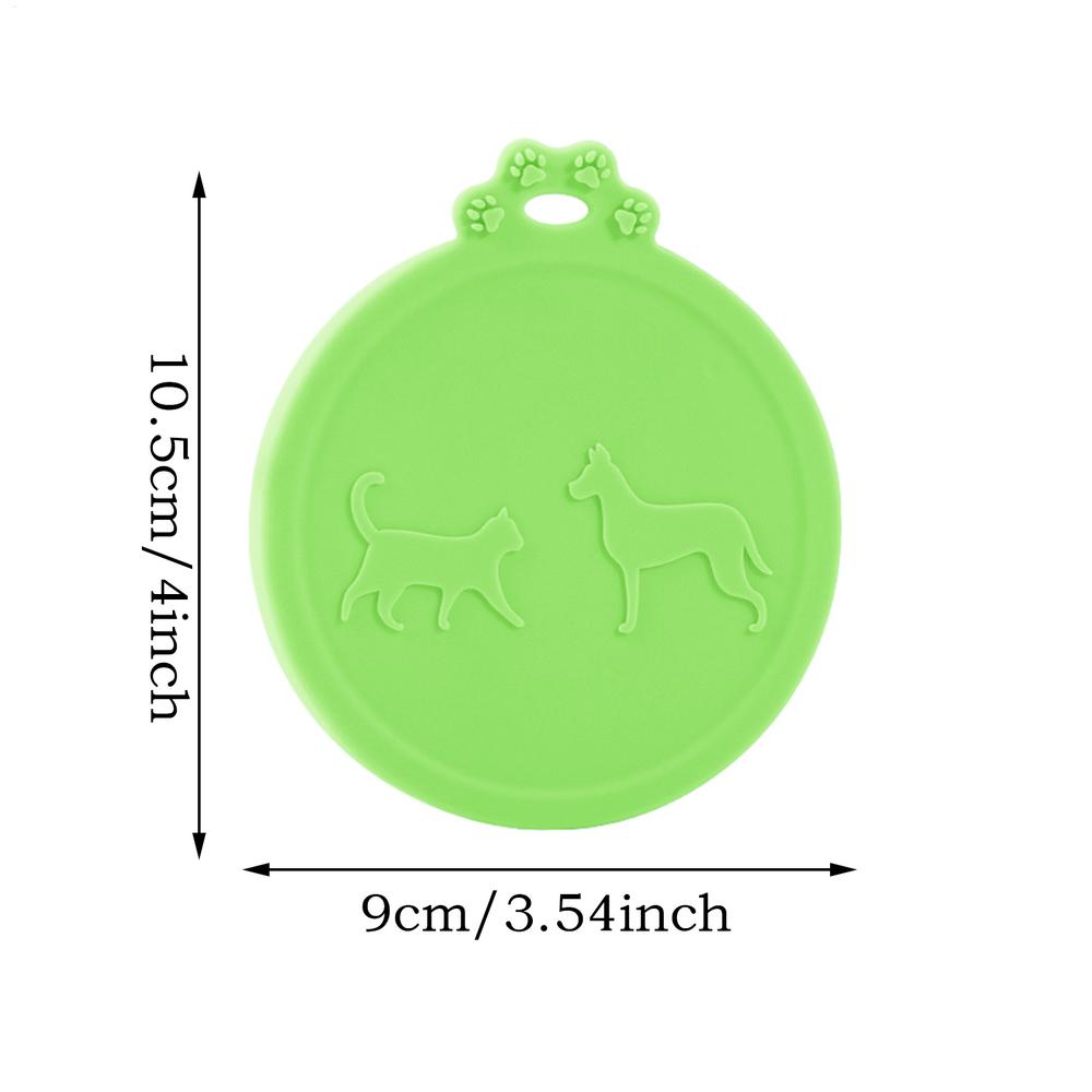 

Can Lids For Canned Food Silicone Puppy Can Keeper Lids Reusable Dog Cat Food Container Tops Leak-Proof Airtight For Storage зелёный