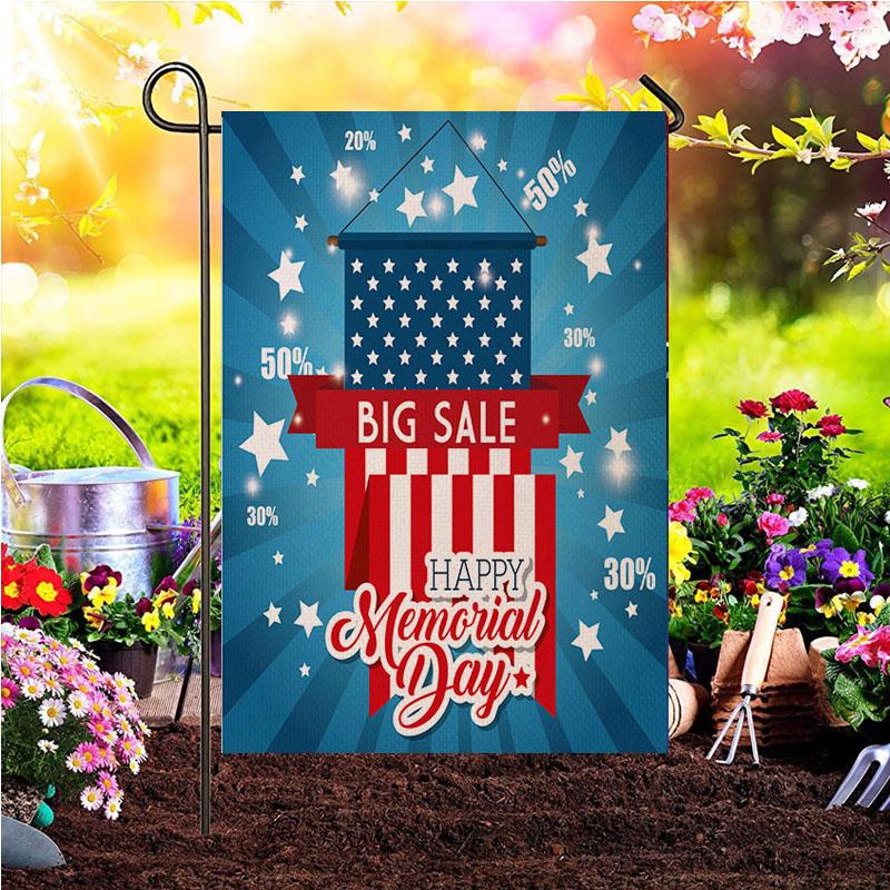 Patriotic One Nation Under Welcome Grădină Steagul Inch Dublu Fețe Ziua Independenței Ziua Memorială Banner de decorare în aer liber