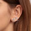Neue Luxus-Ohrstecker 14K Gold Filled Klassisch Oval Moissanit Solitär-Stecker 4-Zacken-Fassung Minimalistische Edelstein-Ohrstecker