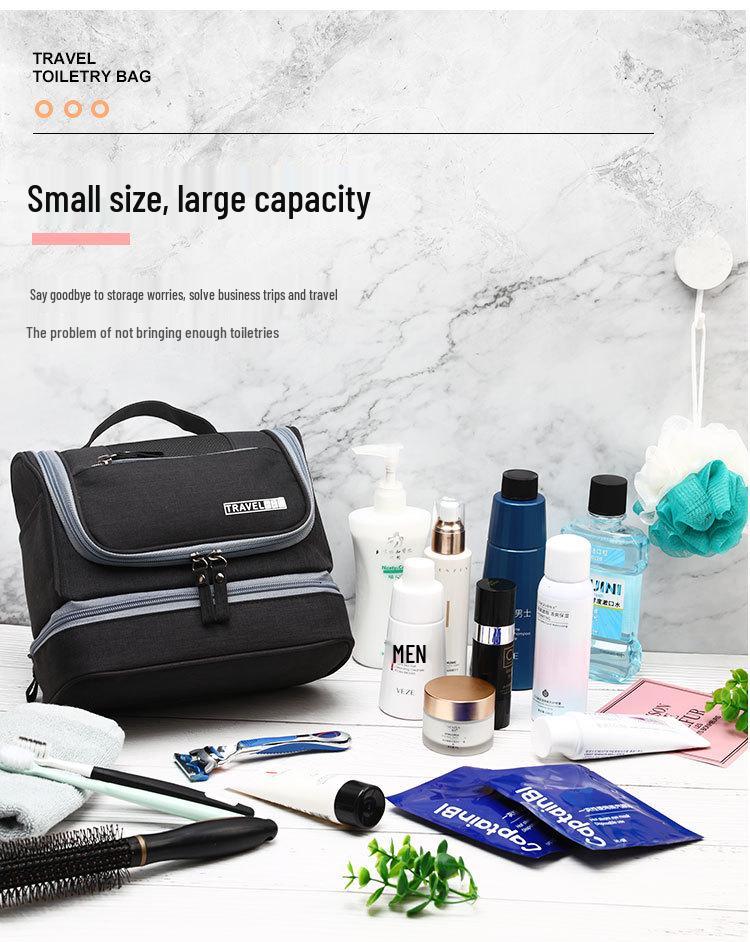 Waterproof Cationic Toiletry and Makeup Bag for Men and Women - Portable Wet/Dry Storage for Business Trips