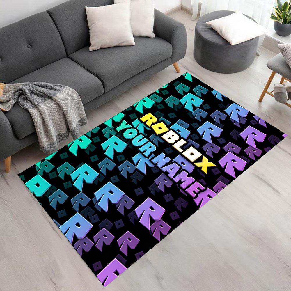 Roblox Customized Name Floor Mat Perfect for Hallway Balcony Dining Room Kitchen Anti-slip Rug Office Home Decor Best for Christmas