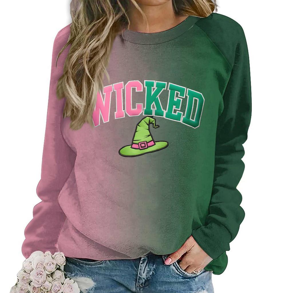 Women's Fashion Casual Long Sleeve Loose Printed Sweatshirt Top