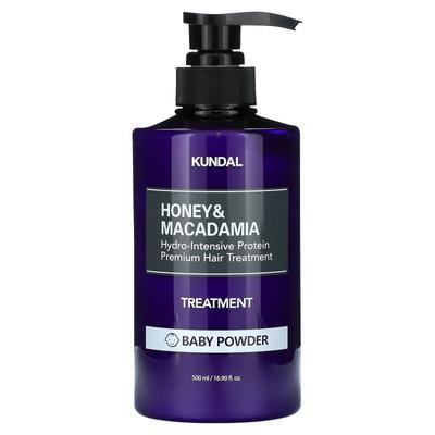 Honey & Macadamia, Premium Hair Treatment, Baby Powder Fragrance, 500 Ml (16.90 Fl Oz)