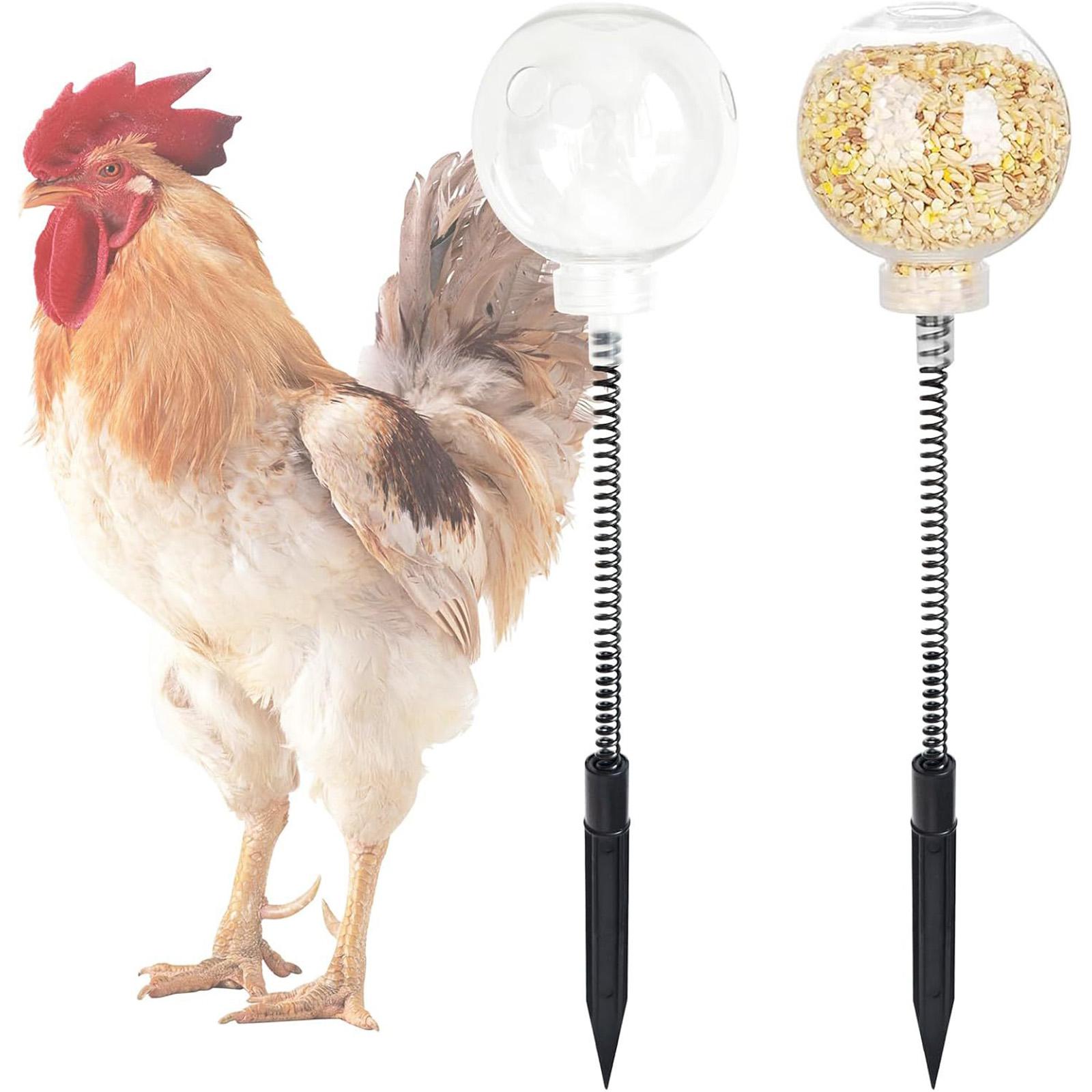 

2pc Interactive Chicken Peck Dispenser Toy Poultry Life Slow Feeder Chicken Peck Toy Chicken Dispenser Chicken Feeding Toy one size