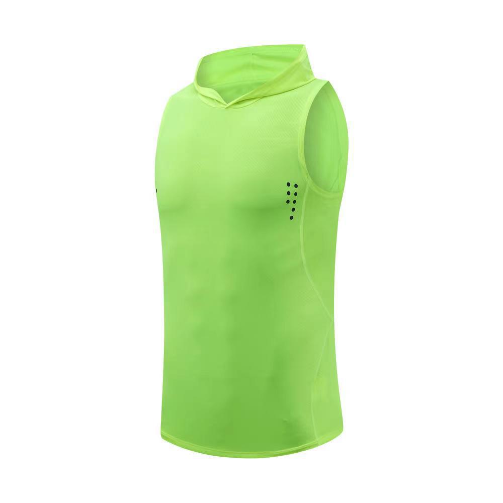 Men's Quick-Dry Hooded Sleeveless Running Vest - Breathable Fitness Top