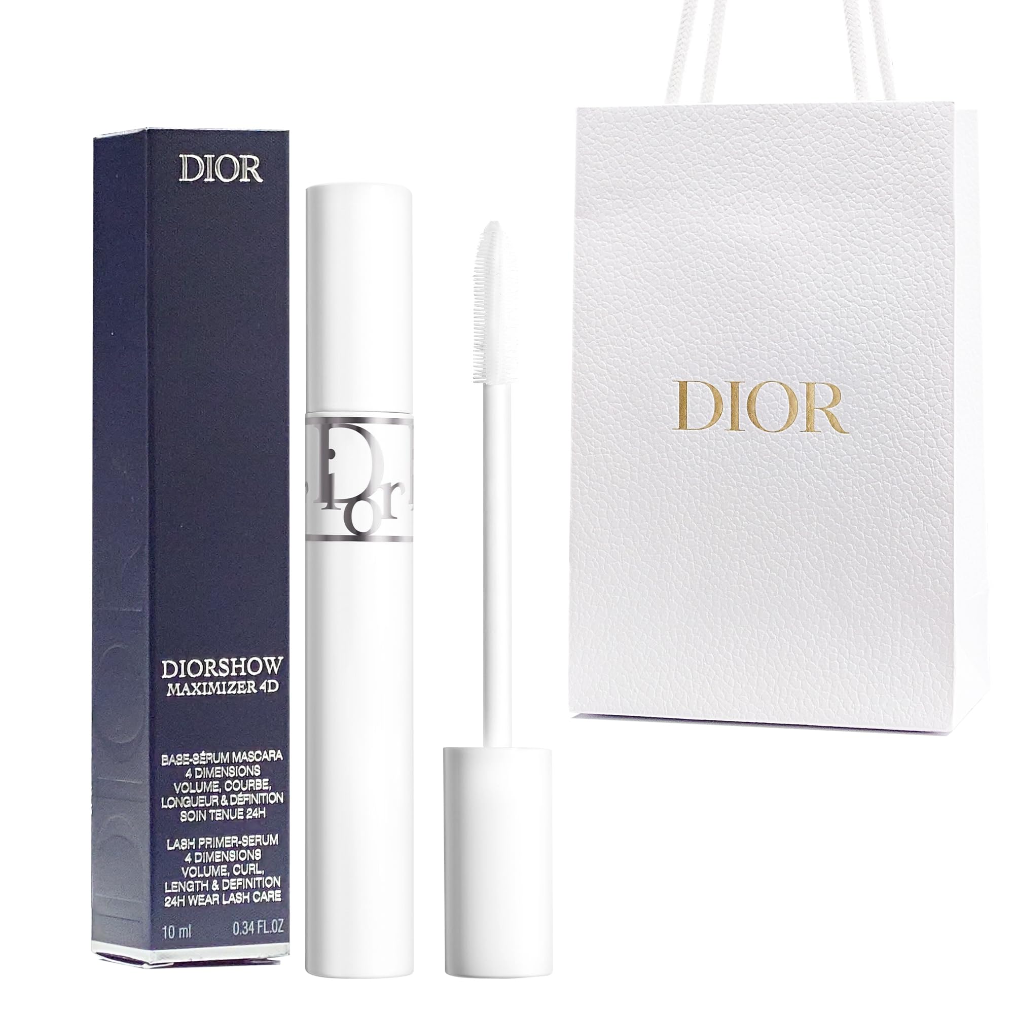 

Dior Show Maximizer 4D 10ml Serum Mascara Base Cosmetics Birthday Present Gift Shopper Included []DIOR белый