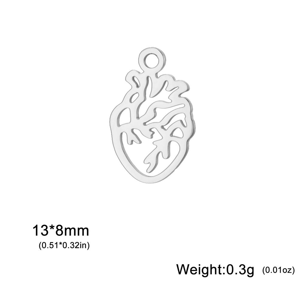 5 pieces/pack Mini Cat Flower Jewelry Owl Cherry Star Heart shaped Bow Stainless Steel Pendant DIY Necklace Bracelet Jewelry