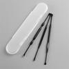 Double-Sided Earpick 3-Piece Set Earwax Cleaner Black (8916312)