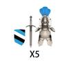 Medieval Military Noble Knights Building Blocks Figures Accessories Helmet Armor Shield Sword MOC Bricks Toys Friends Gifts