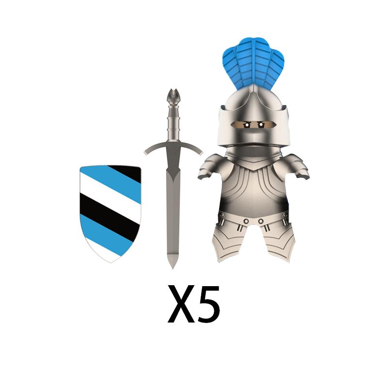 Medieval Military Noble Knights Building Blocks Figures Accessories Helmet Armor Shield Sword MOC Bricks Toys Friends Gifts