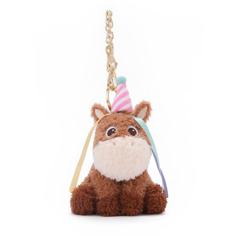 Horse Cartoon Animal Plush Pendant With Pp Cotton For Backpack Accessories коричневый