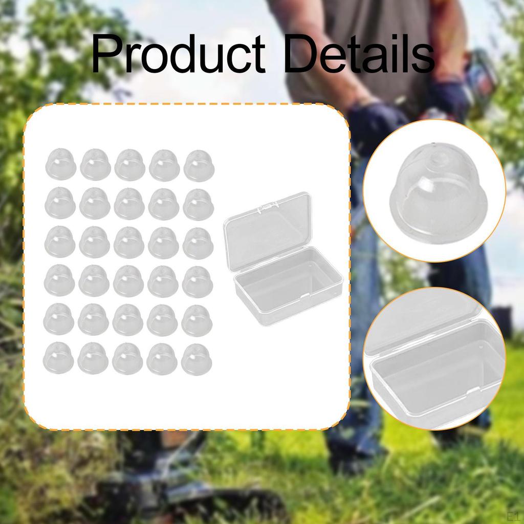 30 Pieces Carburetor Clear Bulbs Oil Cups Portable Versatile Primer Replacement for Chainsaws