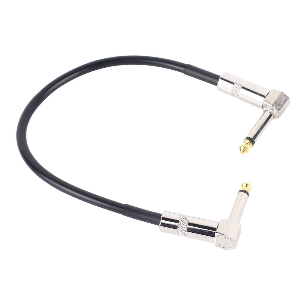 6.35mm Effect Cable Noise Suppression Metal Core Right Angle Plug Guitar Patch Cable Pedal Cord